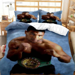 Mike Tyson poksimeister Voodipesukomplekt Poistele T&uuml;drukutele &Uuml;heinimese/Kuninganna Suurus Tekikott Padjap&uuml;&uuml;r Voodi Lapsed T&auml;iskasvanud Kodutekstiil EU Single 135*200cm/53x79in 3pcs
