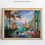 5D DIY ristpistes mosaiik t&auml;is&uuml;mmargune teemantmaal Veneetsia kingituse teemanttikandid 20X30CM