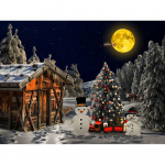 Teemanttikandid Multikad Lumememm J&otilde;ulupuu Rhinestone Maalimine Tapeet J&otilde;ulukaunistus 20X30CM