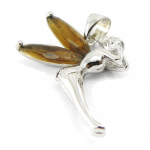 Les Tr&eacute;sors De Lily [A9260] - Pendentif Argent 'F&eacute;e Clochette' Marron pruun
