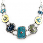 Les Tr&eacute;sors De Lily [E6683] - Collier Cr&eacute;ateur 'Oxana' Bleu sinine