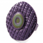 NOA [J1894] - Bague Cr&eacute;ateur 'Amandine' violet lilla