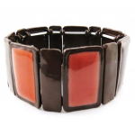 NOA [J1966] - Bracelet Cr&eacute;ateur 'Arlequin' marron pruun