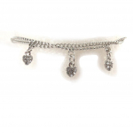 Les Tr&eacute;sors De Lily [K0652] - Chaine Cheville 'Cristal' love blanc valge