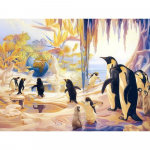 Teemanttikandid Ristpistes Loomad Pingviinide perekond Teemantmosaiik Scenic Pictures Rhinestones 20X30CM
