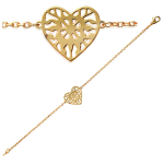 Les Tr&eacute;sors De Lily [L0451] - Bracelet Plaqu&eacute; or 'Love' dor&eacute; - 15x15 mm kuld