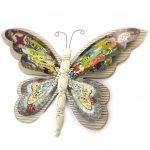Les Tr&eacute;sors De Lily [N5858] - Mitmev&auml;rviline ''Babouchka Butterfly'' seinakaunistus (puit) - 46x33 cm beež