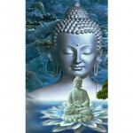 T&auml;ielik 5D Teemantmaal Religioosne Buddha tikandid Ristpistes Kodukaunistus K&auml;sitsi valmistatud kingitus 20X25CM