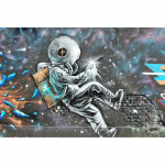5D DIY Teemantmaal Astronaut 3D Teemanttikandid Ristpistes Mosaiik Rhinestone kodukaunistus 20X30CM