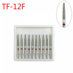 10 tk Hambaravi Teemant Burs FG Kiired Burs poleerimiseks ja silumiseks 1,6 mm TF-12F TF-12F punane