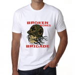 Meeste graafiline T-s&auml;rk Broken Bones Brigade s&auml;rk &ndash; Military Skull Tee XS valge