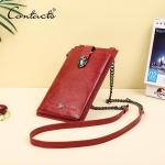 Kontakti ehtsast nahast &otilde;lakott naistele v&auml;ike telefonikott telefonile X mood Crossbody kotid kaardihoidja v&otilde;tmehoidja rahakott punane