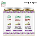 Snake Brand Prickly Heat jahutav pulber, l&otilde;&otilde;gastav prantsuse lavendel, 140 g / 280 g / 420 g - Tai 140 g x 3 pcs lilla