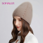 SOMALER talvised angoora villased kootud m&uuml;tsid naistele k&uuml;&uuml;liku karusnahast pealuum&uuml;ts kaunistusega v&auml;lisuusam&uuml;tsiga kaamel