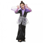 Luksuslik t&uuml;drukute vampiiri cosplay kost&uuml;&uuml;m Halloweeni lastele gooti vampiirinna nahkhiire pikk kleit S