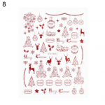 Manicure Sticker Self-adhesive Easy to Use Exquisite Stylish Christmas Nail Adhesive Decals Decor for Salon 8