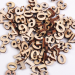 100 tk Puidust t&auml;hed Dekoratiivne t&auml;hestik Inglise t&auml;ht Dekoratsioon Puitnumbrid Scrapbooking K&auml;sit&ouml;&ouml; DIY Wood color number