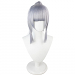 Parukas ja f&auml;nn Genshin Impact Ayaka Cosplay parukas juuksed h&otilde;bedased keskmise pikkusega kuumakindlad eelstiilitud anime Halloweeni kost&uuml;&uuml;mitarvikud Only Wig