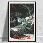Jaapani animeprintsess Mononoke l&otilde;uendimaaling plakatid ja tr&uuml;kised Seinakunstipildid elutoa jaoks Cuadrose kodukaunistus Ilma raamita 40*60cm