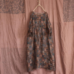 Johnature naiste vintage mustriga lilleline kleit suvine l&uuml;hikeste varrukatega k&otilde;rge v&ouml;&ouml;kohaga hommikumantlid Naiste vabaajakleidid One Size tume kohvi v&auml;rv