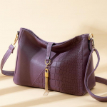 Yogodlns Women Lihtne br&auml;ndi disain Suure mahutavusega Crossbody kotid Moodne PU &uuml;hev&auml;rviline &otilde;lakott 27x11x19cm punane