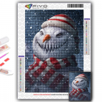 Teemantmaaling j&otilde;ulupuu j&otilde;ulupuu lumememm teemantmosaiik k&auml;sit&ouml;&ouml; teemanttikandid maalid Full Round 20X30CM