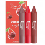 TEAYASON 3tk Matte Velvet huulepulga pliiats kauakestev Nude huulel&auml;ige pliiats &Otilde;rn sile veekindel huulev&auml;rv C