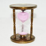 Antiikne taimer Vintage messingist, klaasist liivast taimer meres&otilde;iduliivakell mereliivakell lauaplaadist Deco kollektsiooni esindus kodu, kontori jaoks