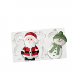 J&otilde;ulune silikoonvorm J&otilde;uluvana P&otilde;der Lumememme koogikaunistusvorm Fondant k&uuml;psetusvorm valge