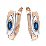 Kinel Blue Zircon Rose Gold Color Drop K&otilde;rvar&otilde;ngad Naistele H&otilde;bedase v&auml;rvi inglise k&otilde;rvar&otilde;ngas
