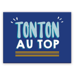 Les Tr&eacute;sors De Lily [A3624] &ndash; keraamiline magnet  Tonton  sinine (Onu tipus) - 8x6 cm mitmev&auml;rviline