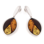 Les Tr&eacute;sors De Lily [R5661] &ndash; k&auml;sitsi valmistatud h&otilde;bedast k&otilde;rvar&otilde;ngad  Inspiration  Amber 3 h&otilde;bedat tooni (roodiumiga kaetud) - 30x14mm pruun