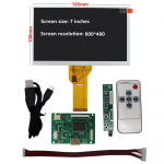 7-tolline 800 * 480 LCD-ekraani draiveri juhtplaat Mini HDMI-&uuml;hilduv DIY Lattepanda, Raspberry Pi arvutimonitori jaoks Display+Drive Board must