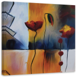 L&otilde;uenditr&uuml;kk Poppies Red nagu maalitud 30x30 mitmev&auml;rviline