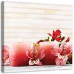 L&otilde;uendiprint Flower Candles Zen Pink 30x30 roosa