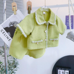 Lasteriided T&uuml;drukute &uuml;likond Laste L&auml;&auml;ne stiilis suver&otilde;ivad Moodne l&uuml;hikeste varrukatega seelik 90cm roheline