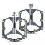 &Uuml;likerged alumiiniumsulamist jalgrattapedaalid 3 laagriga jalgrattapedaalid libisemisvastased veekindlad lamedad laiad jalgratas tumehall v&auml;rv