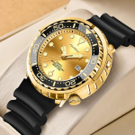 LIGE moodne meeste k&auml;ekell 50M veekindel helendav spordik&auml;ekellad, p&ouml;&ouml;rleva raamiga kvartskellad koos automaatse kuup&auml;evaga kuld