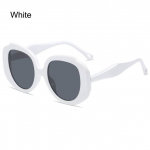 Naiste klassikalised p&auml;ikeseprillid Suure &uuml;mmarguse raamiga p&auml;ikeseprillid Vintage roosad toonid Trendikad polariseerimata prillid valge