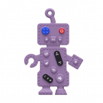 DDMY roboti kaugjuhtimispuldi kujuga silikoonist v&auml;ikelapse hammaste eemaldamise m&auml;nguasi vanuses 0-6-12-36 kuud, imemisega n&auml;rimism&auml;nguasi, sensoorsete hammaste eemaldamise lutt 1Pcs lilla