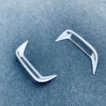 For Toyota Yaris Cross  ABS black Rear Fog light Lamp Cover Trim Foglamp Frame Sticker Car Exterior ABS chrome gray