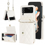 Lanyard Crossbody Wallet telefoni&uuml;mbris Samsung Galaxy Z Flip 4 Flip4 5g RFID-i blokeeriv elundikaardi pesa v&otilde;rega nahkkate Galaxy Z Flip4