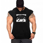 Do The Work Suvine kulturismi tr&uuml;kitud Muscleguys Fitness Slim Fit tr&uuml;kitud moe vabaaja hingav O-kaelusega varrukateta s&auml;rk M must