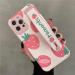 Pehme randmepaela hoidja telefoni&uuml;mbris iPhone 11 12 13 Pro Xs Max X Xr 7 8 Plus armas virsiku maasika l&ouml;&ouml;gikindel kate For iPhone SE(2020)