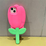 Ins Korea armas 3D tulbi&otilde;ie silikoon&uuml;mbris iPhone'ile 14 13 12 11 Pro Max X Xs Xr 7 8 Se Armas lilleline kaitsev pehme kate For iPhone XSMax