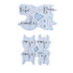 Self Defense Cat v&otilde;tmehoidja silikoonvorm, valge isetehtud nelja s&otilde;rmeotsaga epoks&uuml;vaiguvorm