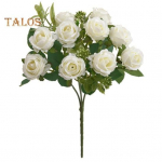 Kunstlik roosilill 10 peaga dekoratiivsed, siledad ja puudutavad Kaunis pulmapidu, kastmist ei kasutata simulatsiooni roosipeo tarvikud &scaron;ampanjav&auml;rvi