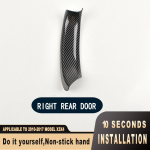 For BMW X3 X4 Car Interior Door Handle Cover Trim Door Bowl Stickers Carbon fiber Auto Accessorie For BMW X3X4 Fiber Right rear gray