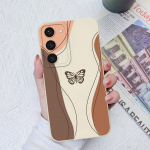 Telefoni&uuml;mbrised Samsung Galaxy S20 S21 S22 S23 Pro Ultra S 20 21 22 23 Fashion Butterfly Flower kaitsev vedel kandiline kaitseraua Samsung Fundas jaoks Samsung Note 20 Ultra