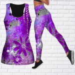 Blue Chrysanthemum Print joogariietus naistele Mood Treening Retuusid Fitness Sport Vabaaja joogap&uuml;ksid XS